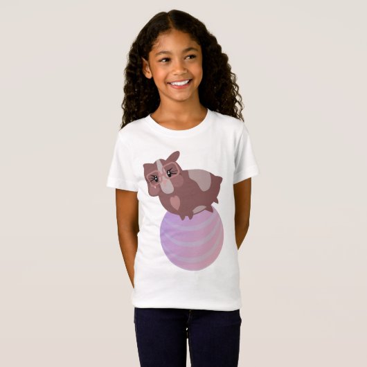 Cute Cavia's in Beweging T-shirt (Voorkant volledig)