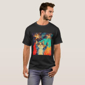 Cute Celebrating Cat For Happy New Year Lovers T-shirt (Voorkant volledig)