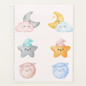 Cute Celestial Characters – Whimsical Pastel Space Planner (Voorkant)