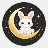 Cute Celestial Easter Bunny Sticker (Voorkant)