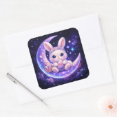 Cute Celestial Easter Bunny Sticker Sheet (Envelop)