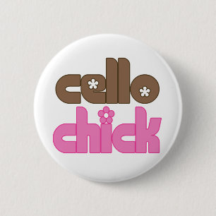 Cute Cello Chick Ronde Button 5,7 Cm