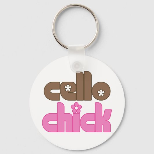 Cute Cello Chick Sleutelhanger (Voorkant)