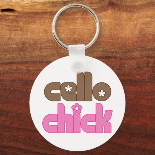 Cute Cello Chick Sleutelhanger (Voorkant)