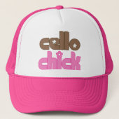 Cute Cello Chick Trucker Pet (Voorkant)