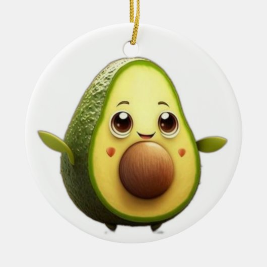 Cute Ceramic Circle Ornament (Voorkant)