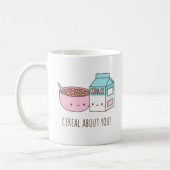 Cute Cereal and Milk Serous about You Pun Koffiemok (Links)