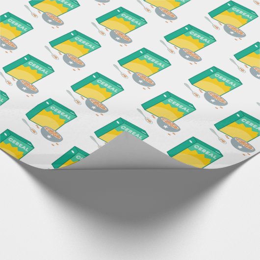 Cute Cereal Pattern Cadeaupapier (Hoek)