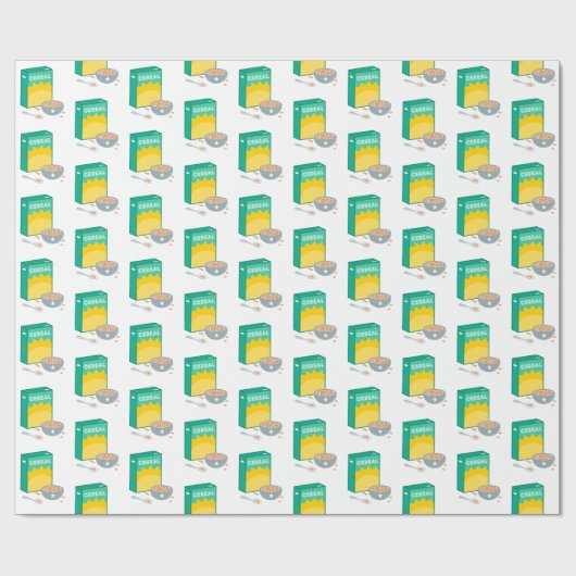 Cute Cereal Pattern Cadeaupapier (Vlak)