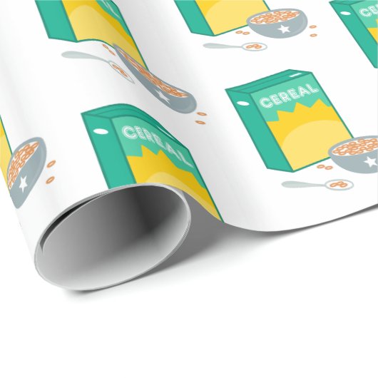 Cute Cereal Pattern Cadeaupapier (Rol Hoek)