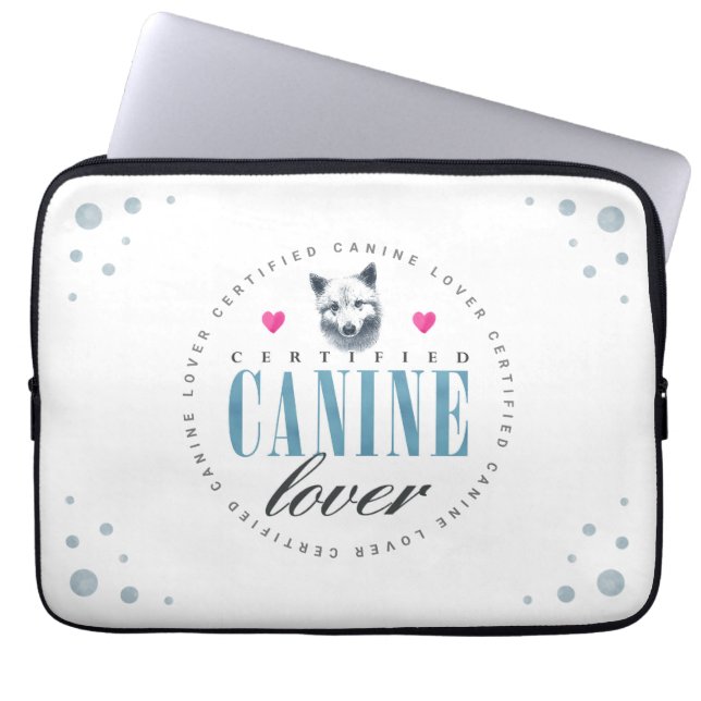 Cute Certified Canine Lover Samoyed Laptop Sleeve (Voorkant)
