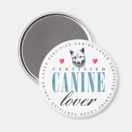 Cute Certified Canine Lover Samoyed Magneet (Voorkant / Achterkant)