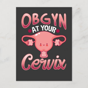Cute Cervix Obstetricist Gynaecoloog Doctor OBGYN Briefkaart