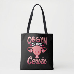 Cute Cervix Obstetricist Gynaecoloog Doctor OBGYN Tote Bag