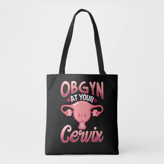 Cute Cervix Obstetricist Gynaecoloog Doctor OBGYN Tote Bag (Voorkant)