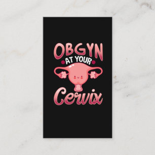 Cute Cervix Obstetricist Gynaecoloog Doctor OBGYN Visitekaartje