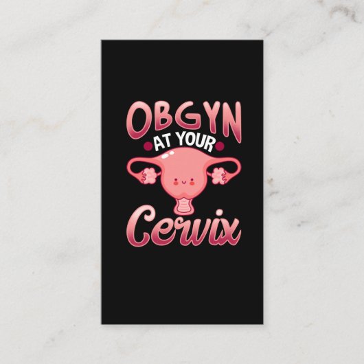 Cute Cervix Obstetricist Gynaecoloog Doctor OBGYN Visitekaartje (Voorkant)