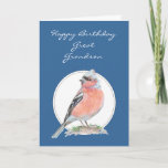 Cute Chaffinch, Birthday Great Grandson Kaart<br><div class="desc">Cute Chaffinch,  Happy Birthday Great,  Grandson Bird Collectie</div>