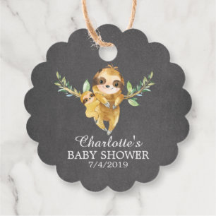 Cute Chalkboard Baby shower Favor Bedankjes Labels