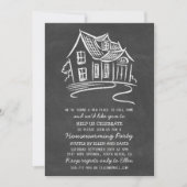 Cute Chalkboard New Home Housewarming Invitations Kaart (Voorkant)