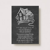 Cute Chalkboard New Home Housewarming Invitations Kaart