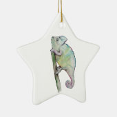 Cute chameleon geschilderd in waterverf keramisch ornament (Rechts)