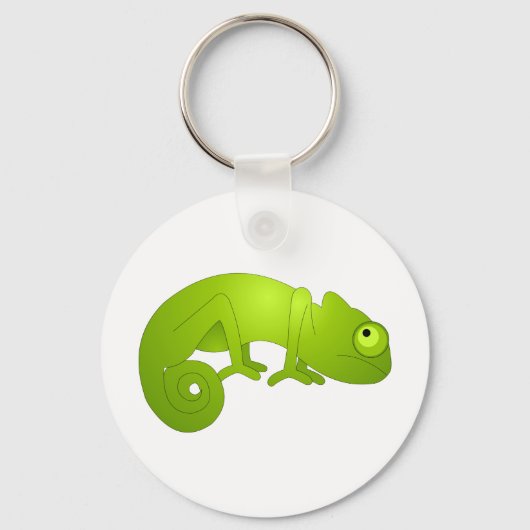 Cute Chameleon - Green Sleutelhanger (Voorkant)