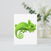 Cute Chameleon Illustration Briefkaart (Staand voorkant)