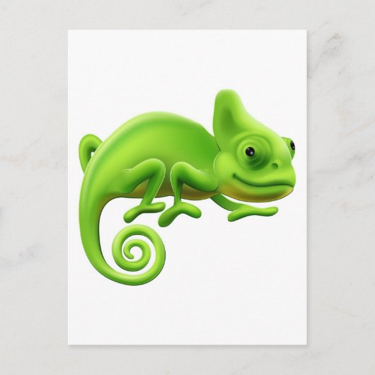 Cute Chameleon Illustration Briefkaart (Voorkant)