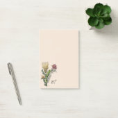 Cute Chameleon in Pink Floral Bouquet Personalized Post-it® Notes (Kantoor)