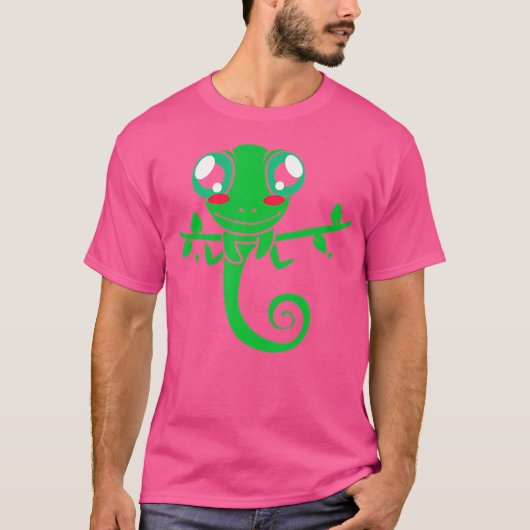 Cute Chameleon T-shirt (Voorkant)