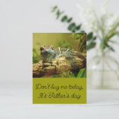 Cute Chameleon vaders dag groet Briefkaart (Staand voorkant)