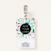 Cute chameleons logo kinderfoto badge (Achterkant met clip)