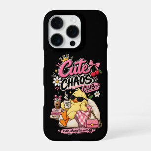 Cute Chaos Club Eend Aesthetic Hoesje iPhone 16 Pro Hoesje