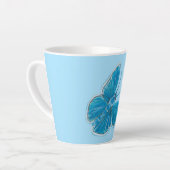 Cute Chapman's blauwe vlinder Latte Mok (Linkerhoek)