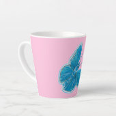 Cute Chapman's blauwe vlinder Latte Mok (Linkerhoek)
