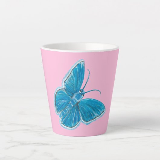 Cute Chapman's blauwe vlinder Latte Mok (Voorkant)