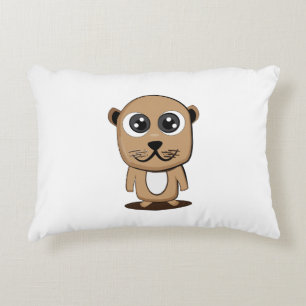 Cute character clipart accent kussen