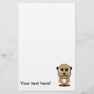 Cute character clipart briefpapier