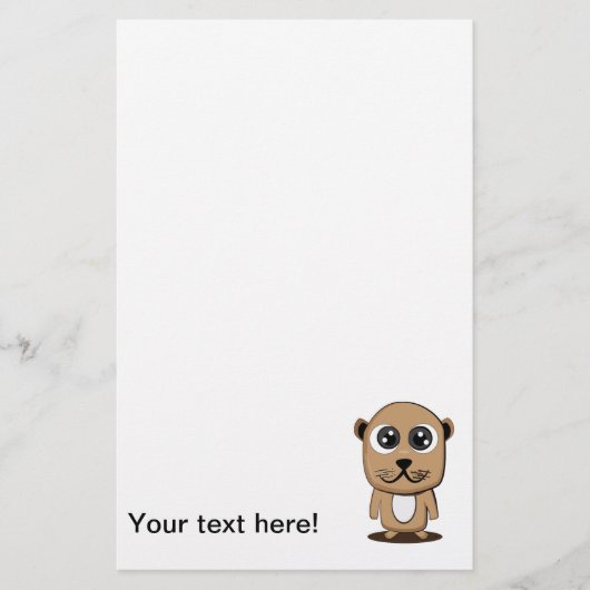 Cute character clipart briefpapier (Voorkant)