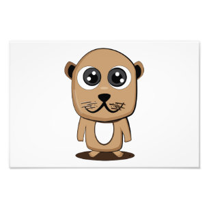 Cute character clipart foto afdruk