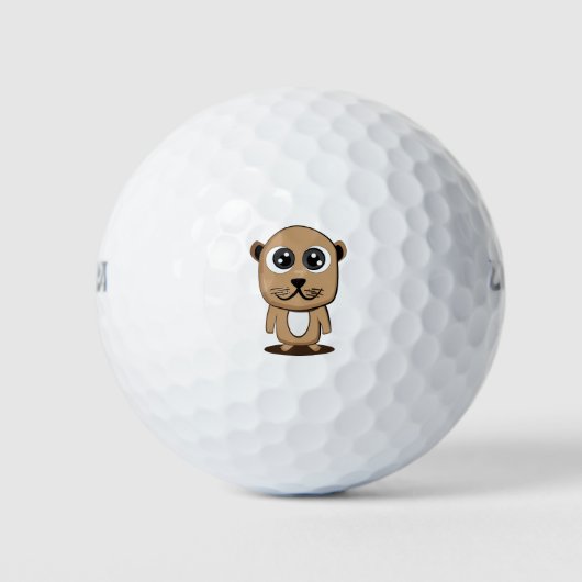 Cute character clipart golfballen (Voorkant)
