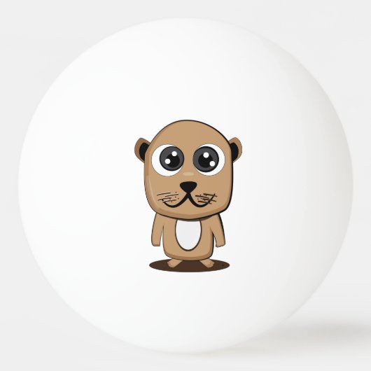 Cute character clipart pingpongbal (Achterkant)