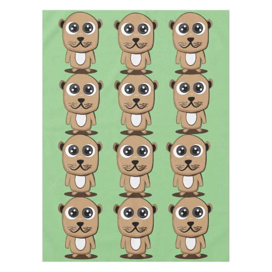 Cute character clipart tafelkleed (Voorkant)