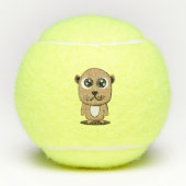 Cute character clipart tennisballen (Voorkant)