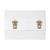 Cute character clipart uitnodigingen wikkel (Achterkant Voorbeeld)