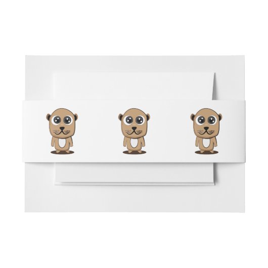 Cute character clipart uitnodigingen wikkel (Voorkant Voorbeeld)