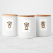 Cute character clipart voedselcontainer etiket (Flessen)