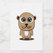 Cute character clipart voedselcontainer etiket (Enkel label)