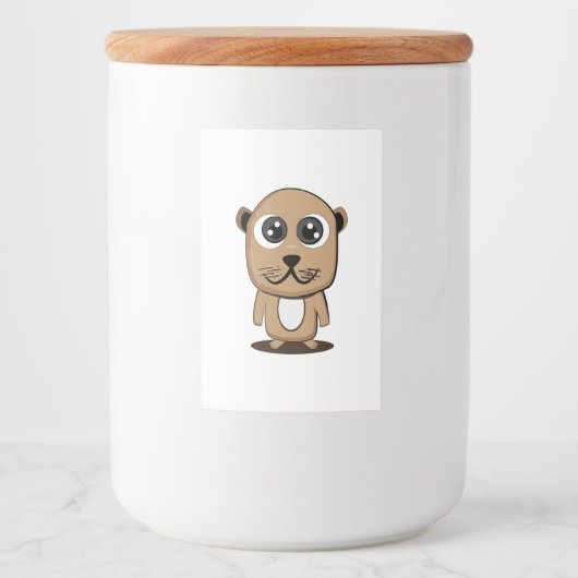 Cute character clipart voedselcontainer etiket (Voorkant)